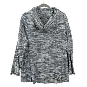 Aerie Cowl Neck Pullover Sweater XL Heather Gray Marled Casual Cozy Relaxed Fit